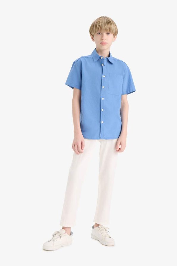 Boys' Oversized Fit Short Sleeve Polo Shirt