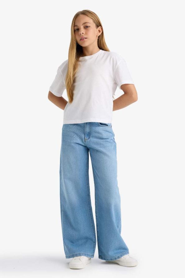 Girls' Wide Leg Denim Pants