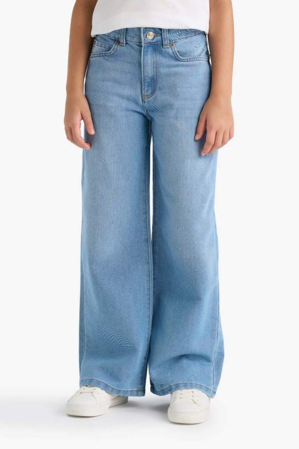 Girls' Wide Leg Denim Pants