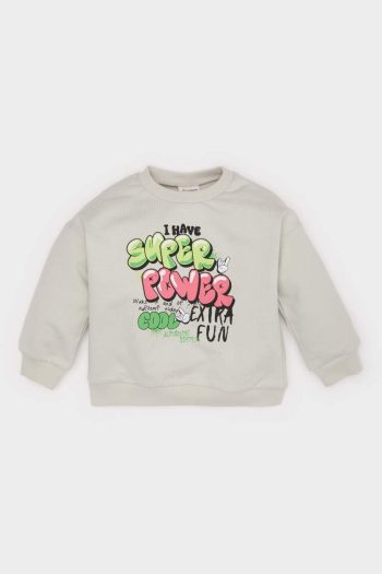 Boys' Printed Crew Neck Sweatshirt