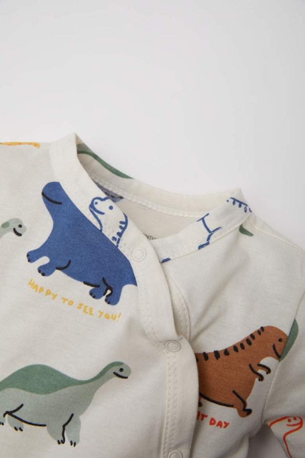 Baby Boys' Newborn Dinosaur Print Long Sleeve Bodysuit