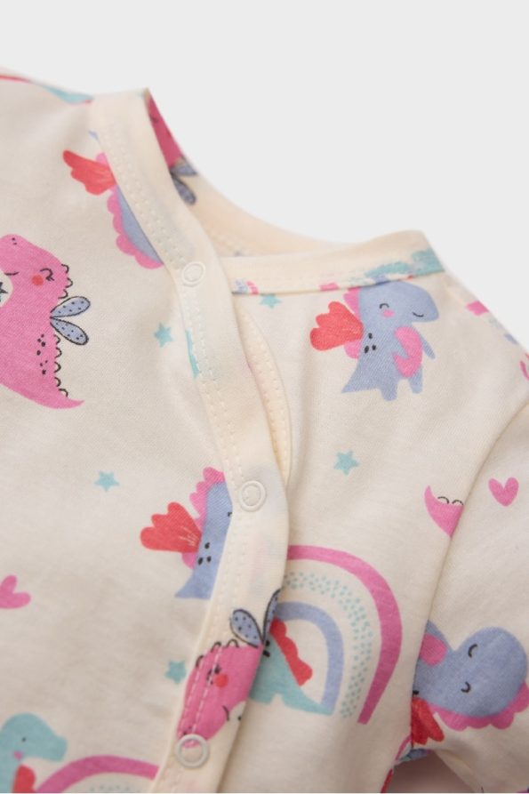Baby Girls' Newborn Dinosaur Print Long Sleeve Bodysuit
