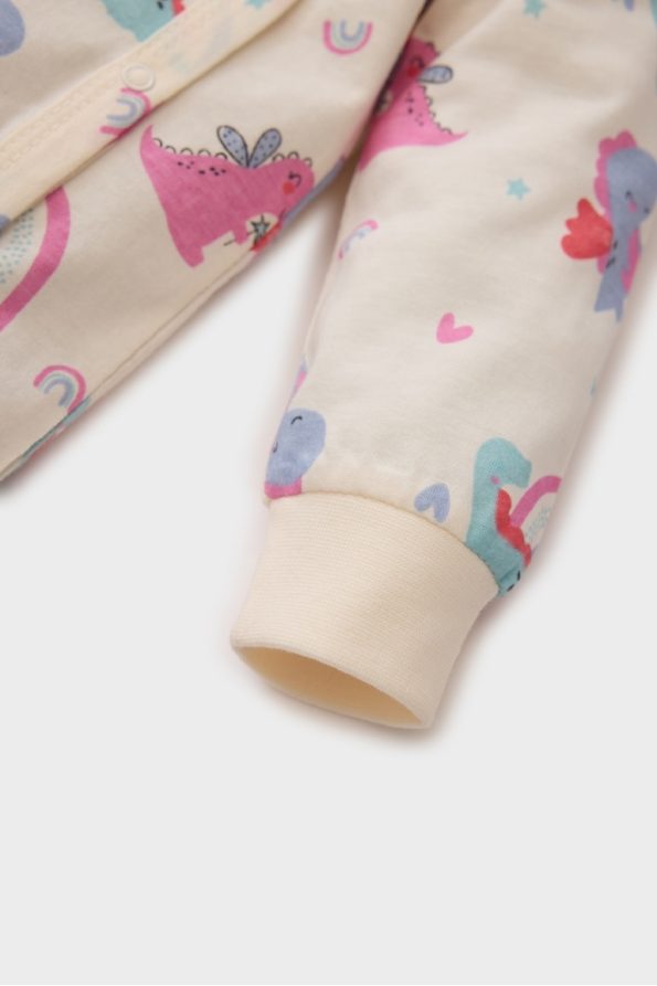 Baby Girls' Newborn Dinosaur Print Long Sleeve Bodysuit