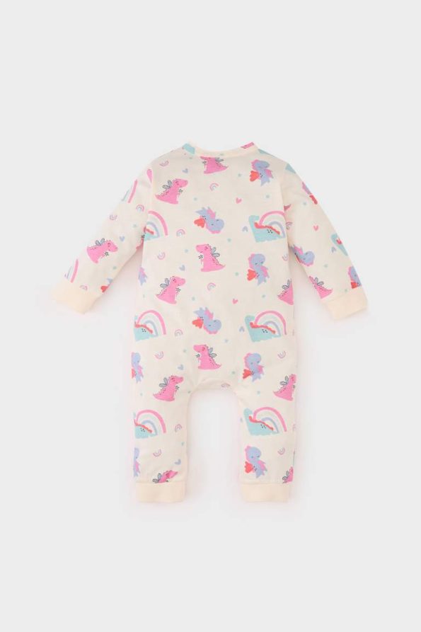 Baby Girls' Newborn Dinosaur Print Long Sleeve Bodysuit