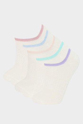 Girls' 5-Pack Cotton Ankle Socks
