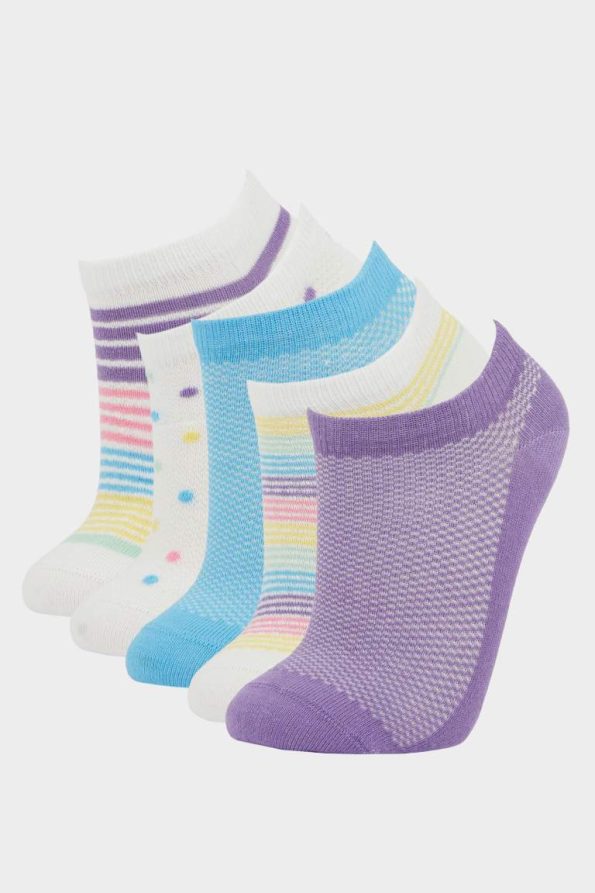 Girls' Cotton 5-Pack Ankle Socks