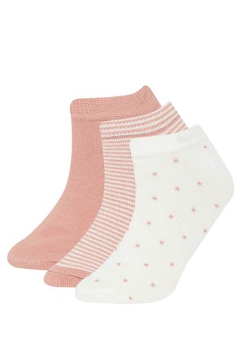 Girls' Cotton Ankle Socks - Set of 3