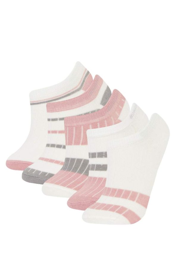 Girls' 5-Pack Cotton Ankle Socks