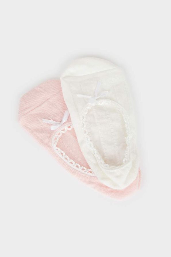 Girls' Cotton Ballet Socks - Set of 2