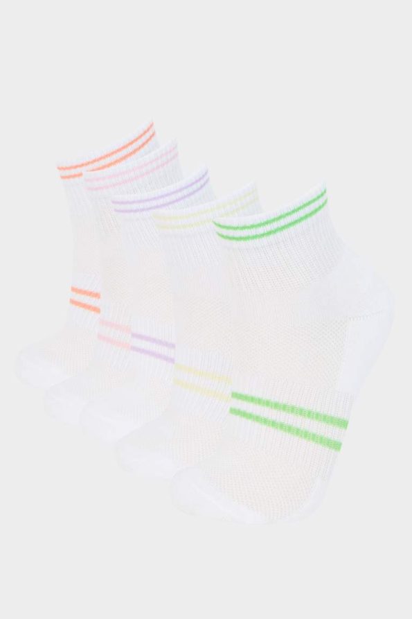 Girls' 5-Pack Cotton Ankle Socks