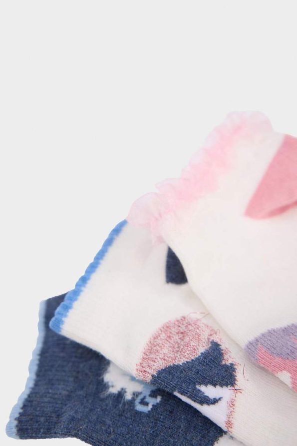 Girl's Cotton 3-Pair Ankle Socks