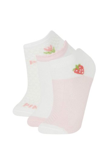 Girls' 3-Pack Cotton Ankle Socks