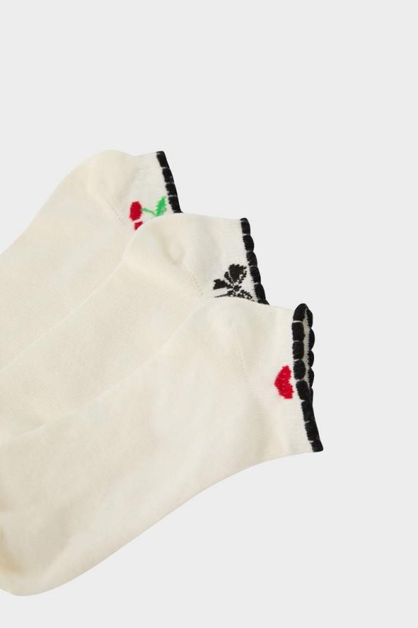 Girls' Cotton 3-Pack Ankle Socks
