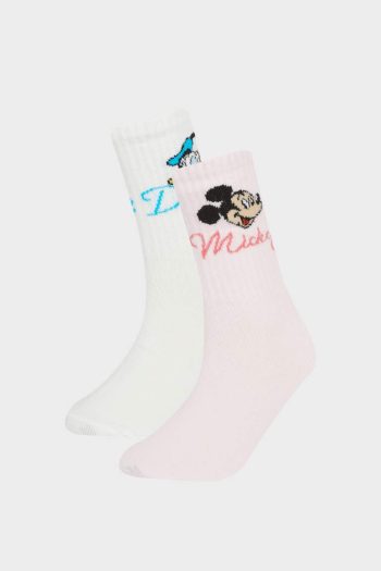 Girls' Disney Mickey Mouse & Friends 2-Pack Long Socks