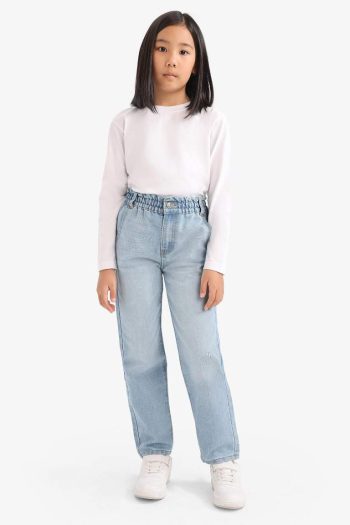 Girls' Paperbag Standard Leg Jean Pants
