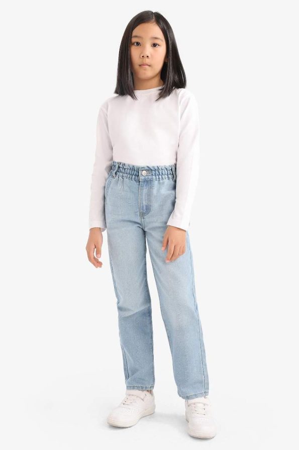 Girls' Paperbag Standard Leg Jean Pants