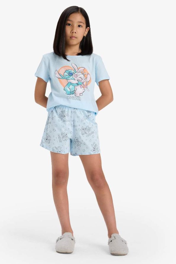 Girls' Disney Lilo & Stitch Short Sleeve Pajama Set