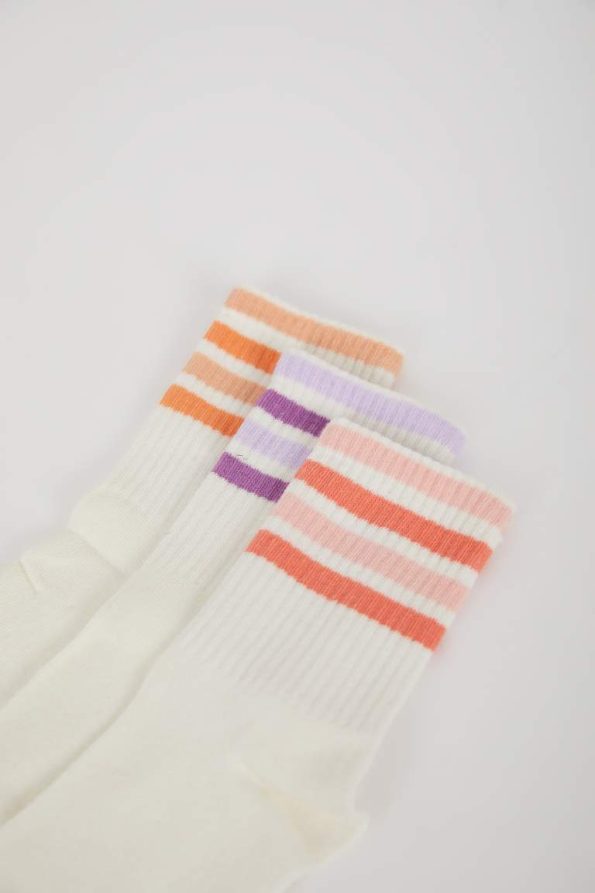 Girls' Cotton Long Socks Set of 3