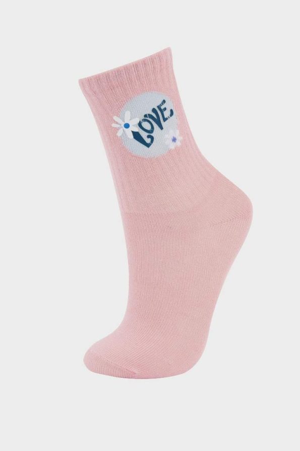 Girls' Cotton Long Socks Set of 3