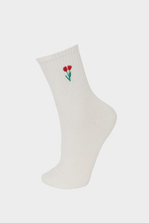 Girls' Cotton Long Socks 3-Pack