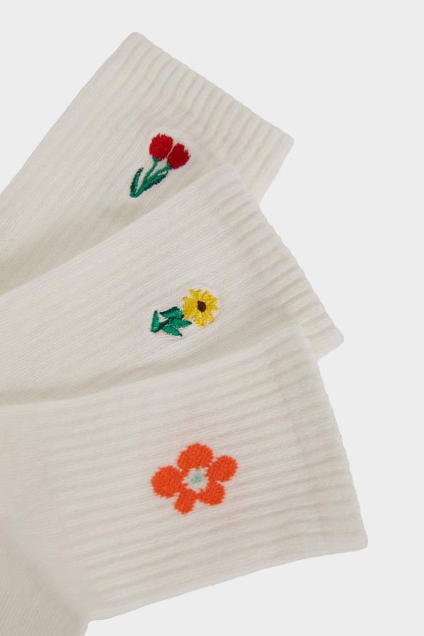 Girls' Cotton Long Socks 3-Pack
