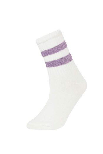 Girls' Cotton Long Socks - Set of 3