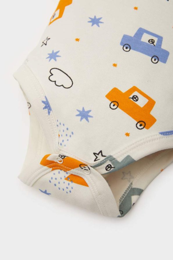 Baby Boy Newborn Printed Long Sleeve Snap Bodysuit