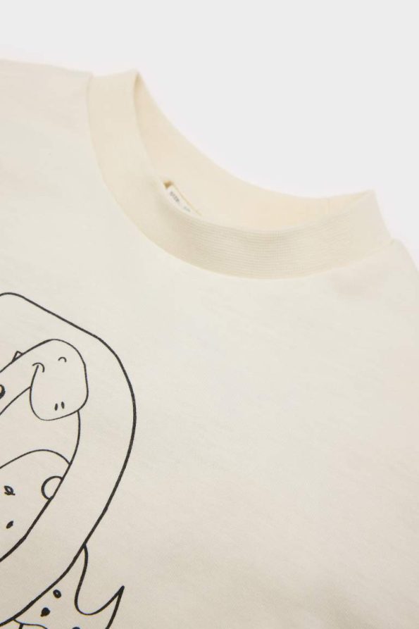 Baby Boys' Newborn Printed Crew Neck Long Sleeve T-Shirt Set