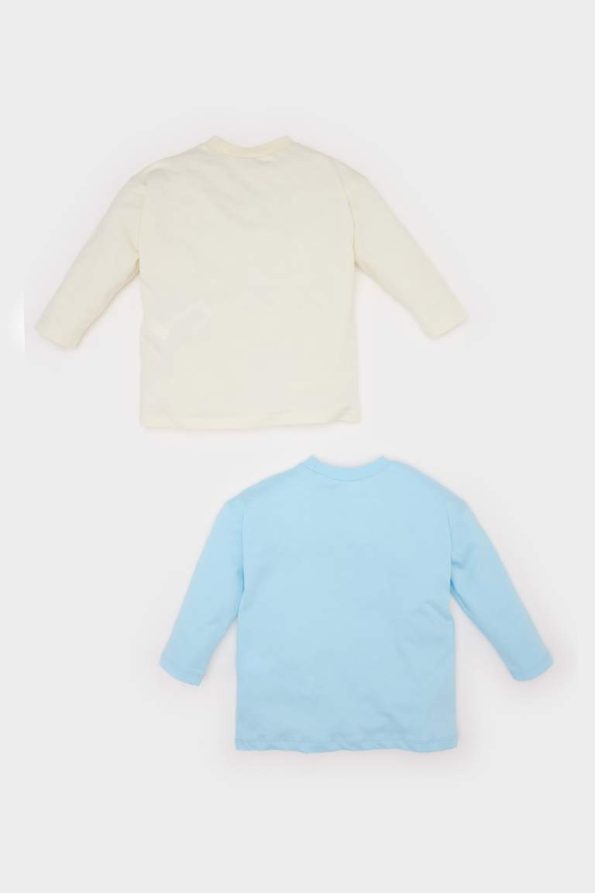 Baby Boys' Newborn Printed Crew Neck Long Sleeve T-Shirt Set