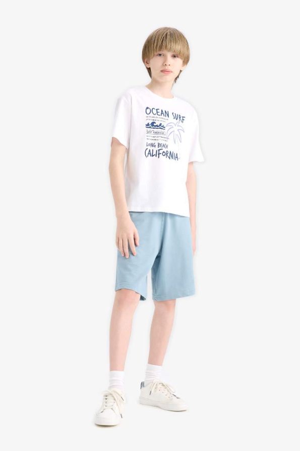 Boys' Printed Crew Neck Short Sleeve T-Shirt