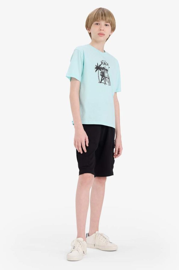 Boys' Short Sleeve Printed Crew Neck T-Shirt
