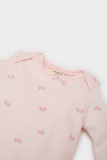 Baby Girl Newborn Rainbow Print Long Sleeve Bodysuit