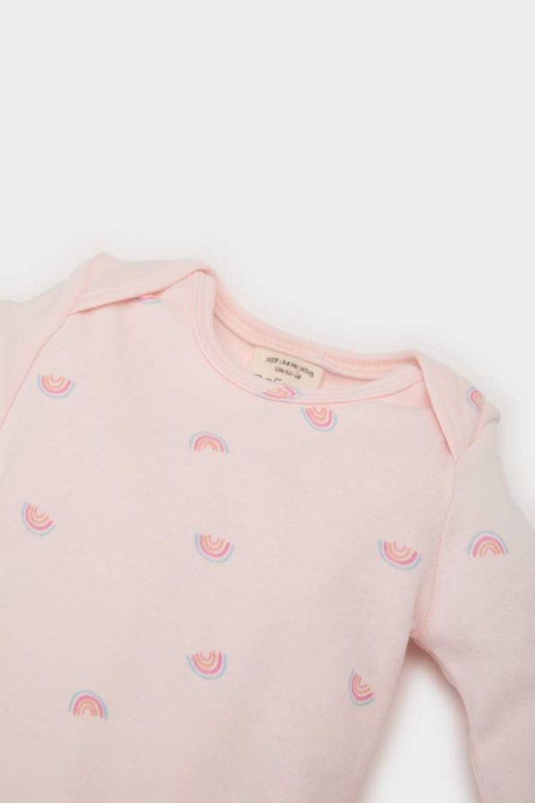 Baby Girl Newborn Rainbow Print Long Sleeve Bodysuit