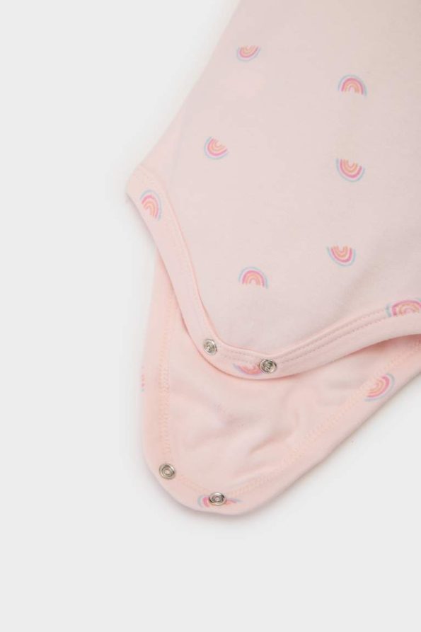 Baby Girl Newborn Rainbow Print Long Sleeve Bodysuit