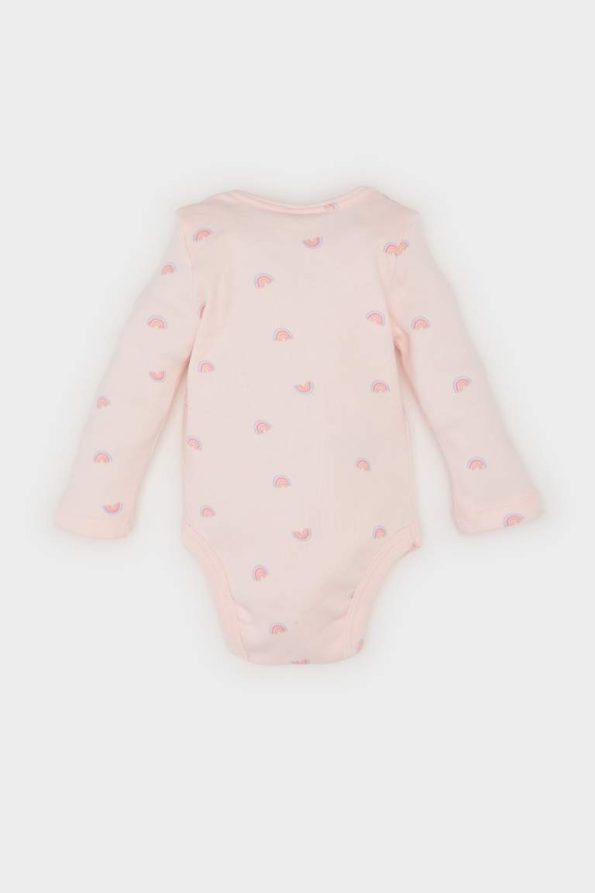 Baby Girl Newborn Rainbow Print Long Sleeve Bodysuit