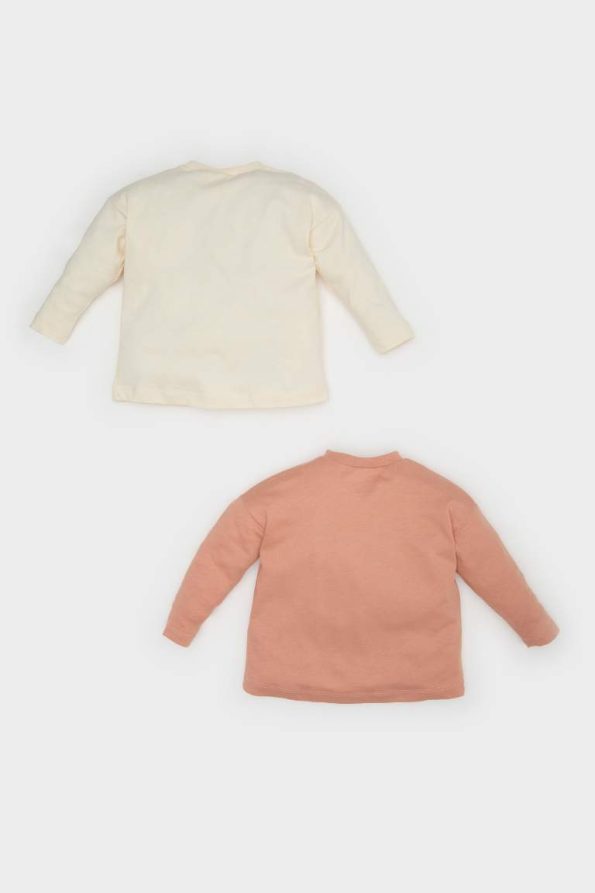 Baby Girl Newborn Printed Cotton Long Sleeve T-Shirt Set