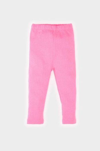 Girls' Baby Elastic Waist Ribbed Knit Leggings