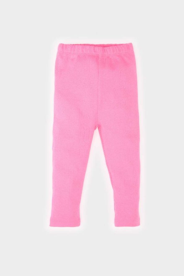Girls' Baby Elastic Waist Ribbed Knit Leggings