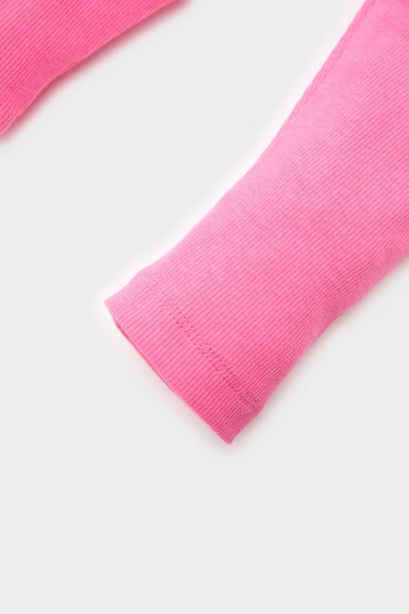 Girls' Baby Elastic Waist Ribbed Knit Leggings