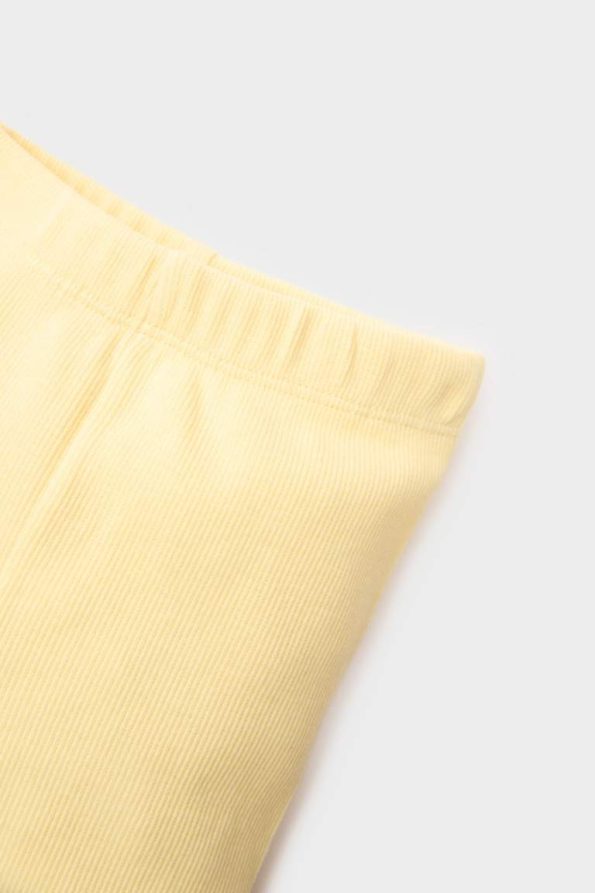 Girls' Baby Elastic Waist Ribbed Knit Leggings