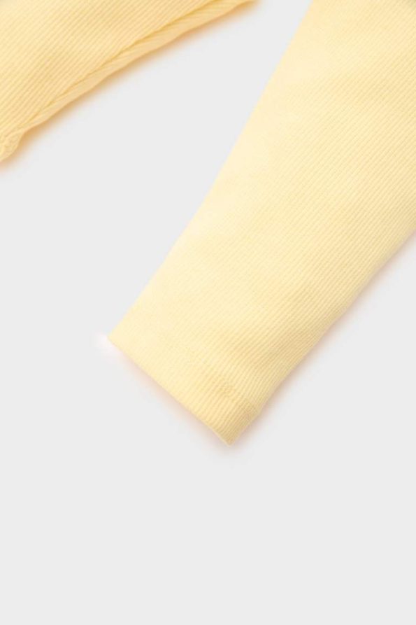 Girls' Baby Elastic Waist Ribbed Knit Leggings