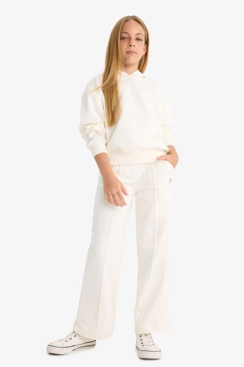 Girls' Wide Leg School Sweatpants