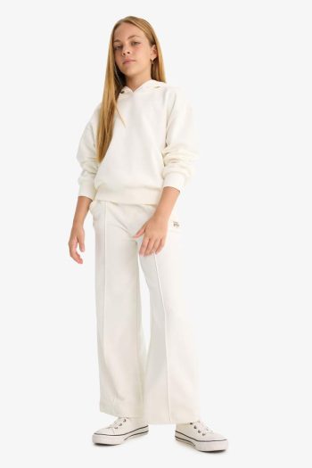 Girls' Wide Leg School Sweatpants
