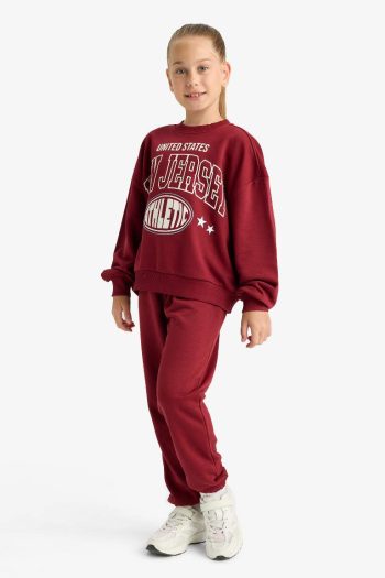 Girls' Printed Sweatshirt and Jogger Set