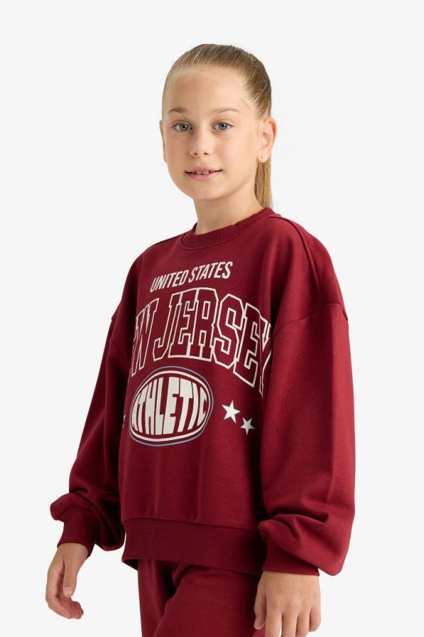 Girls' Printed Sweatshirt and Jogger Set