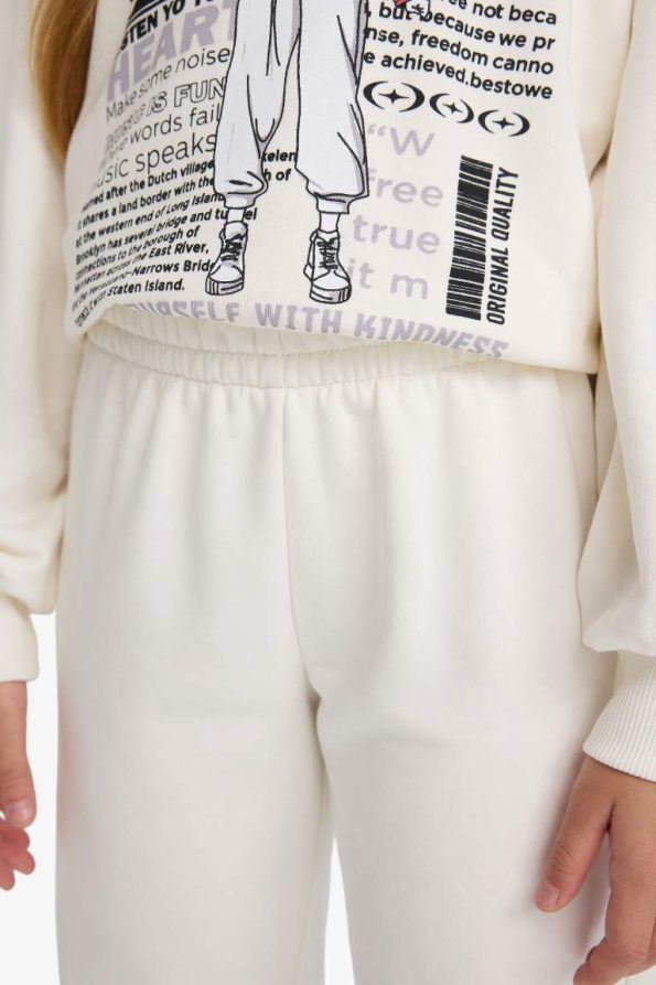 Girls' 2-Piece Printed Sweatshirt and Joggers Set