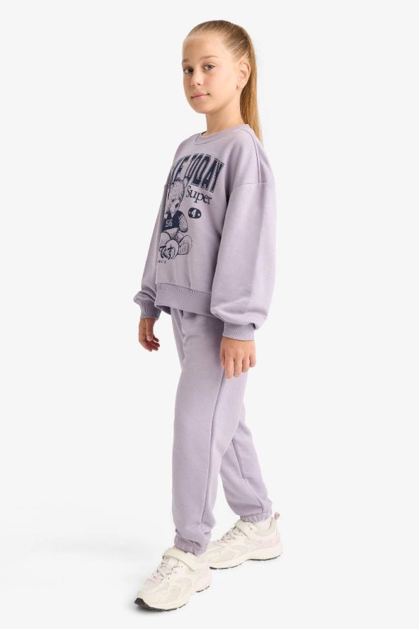 Girls' 2-Piece Printed Sweatshirt and Jogger Set