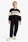 Girls' Two-Piece Printed Sweatshirt and Jogger Set