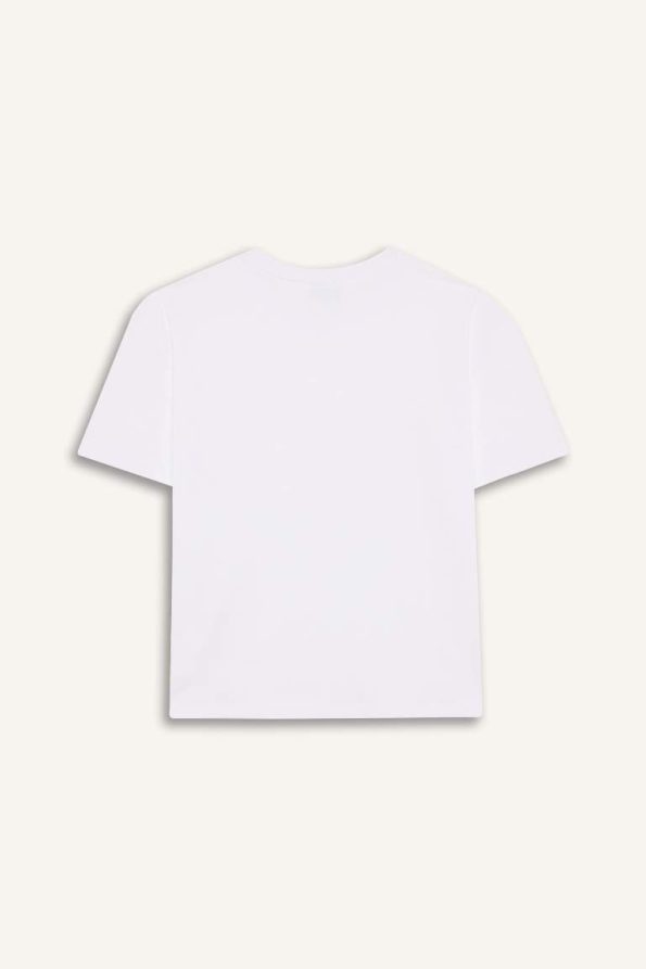 Girls' Relax Fit Short Sleeve Crew Neck School T-Shirt