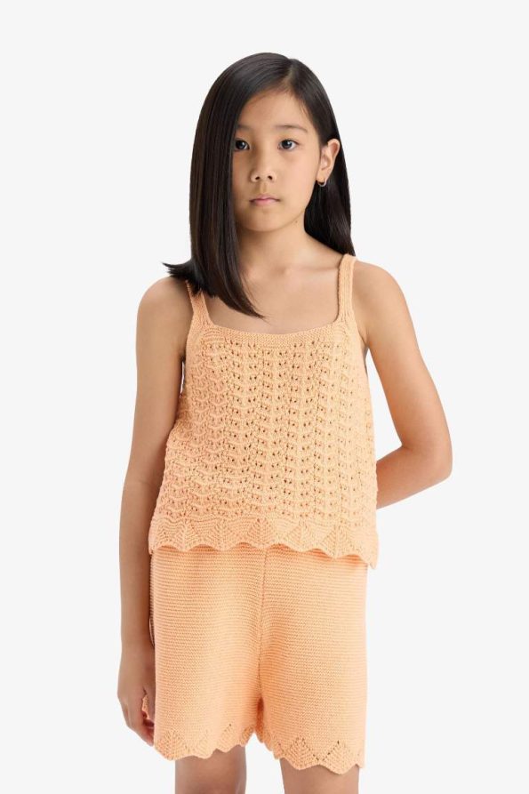 Girls' Elastic Waist Knit Shorts